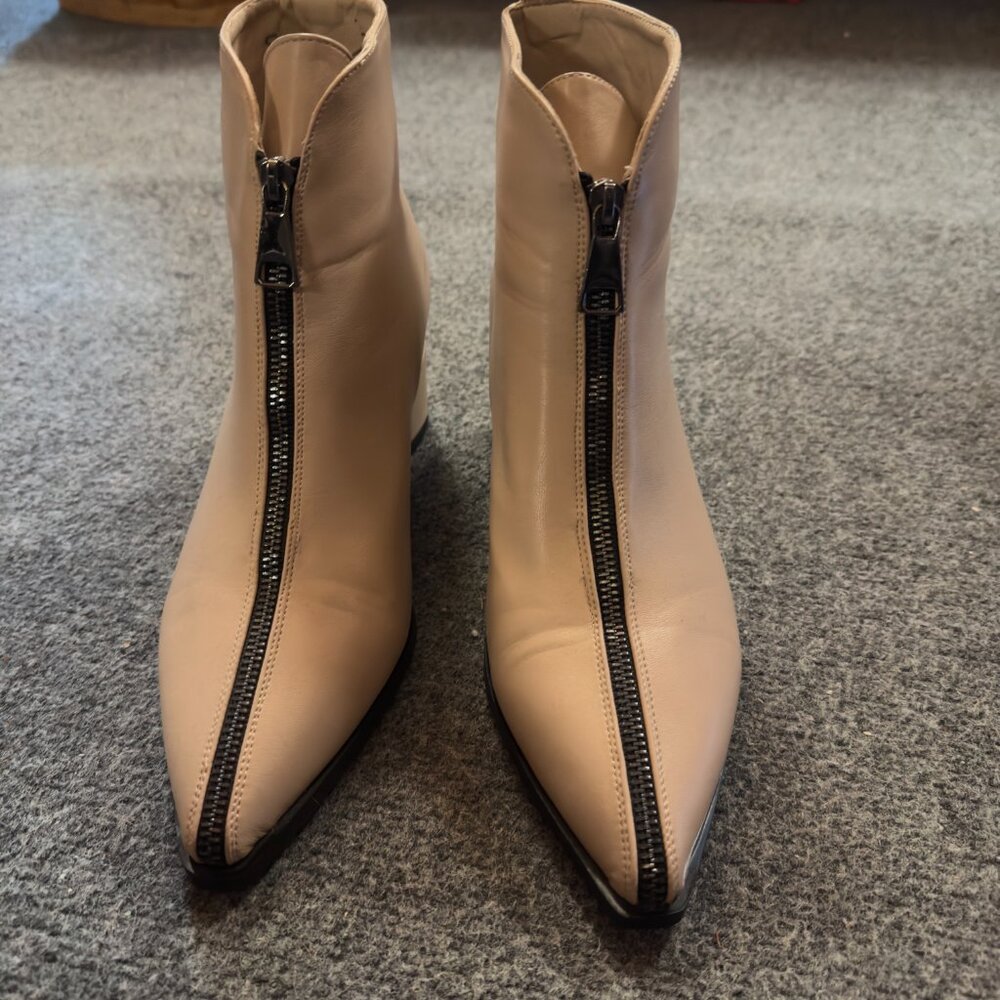 Torgeis Marion Wedge Boot Heel Pink Black Zipper Size 10